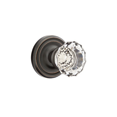 Privacy Astoria Clear Knob with Regular Rose
