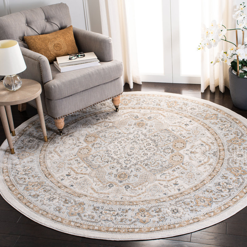 Gaige Performance Oriental Rug, Round 5'3"