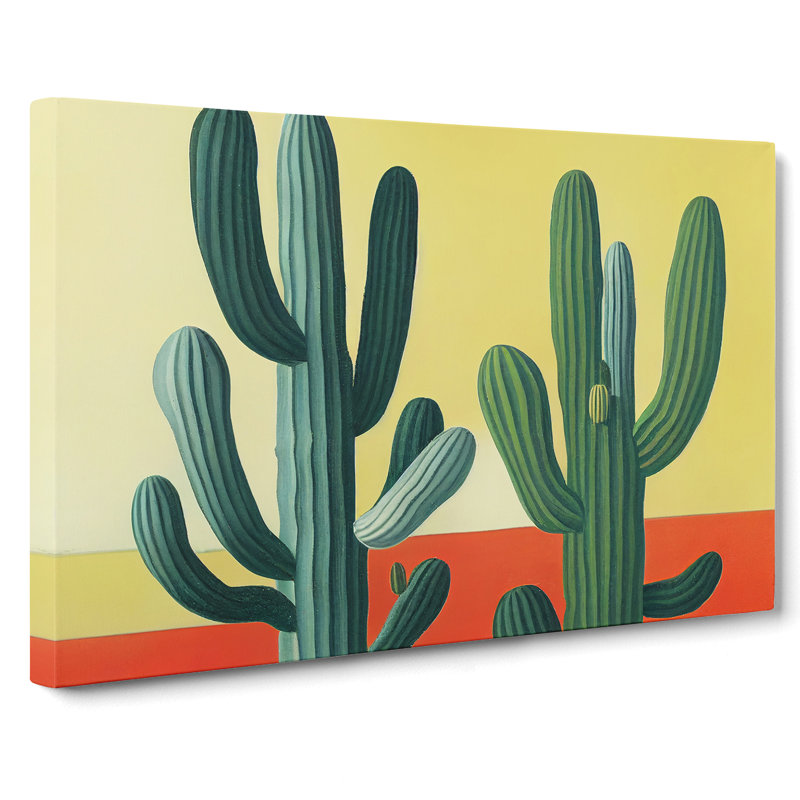 Dramatic Cactus - Wrapped Canvas Print, 40cm H x 60cm W x 3cm D