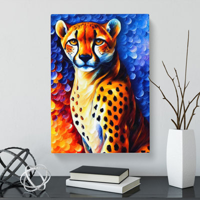 CAN-V0523-1667X Painted Cheetah Vol.2 1 Piece Wrapped Canvas Wall Art