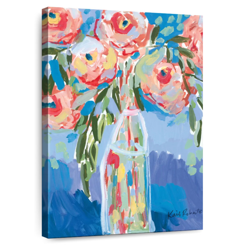Avery Watermelon Blooms, 39" H x 26" W