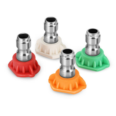 Arlmont & Co. 4Pcs 0° 15° 25° 40° 2.5GPM High Pressure Washer Nozzle Tips Set