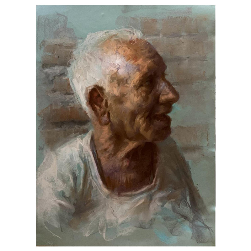 Briques et barrières | Pastel doux sur papier | Par Abhijeet Patole