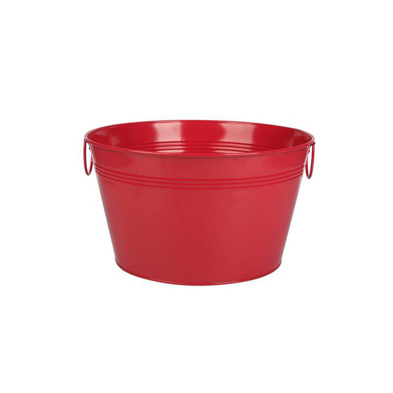 Baignoire de boisson en métal galvanisé Colburn, Rouge