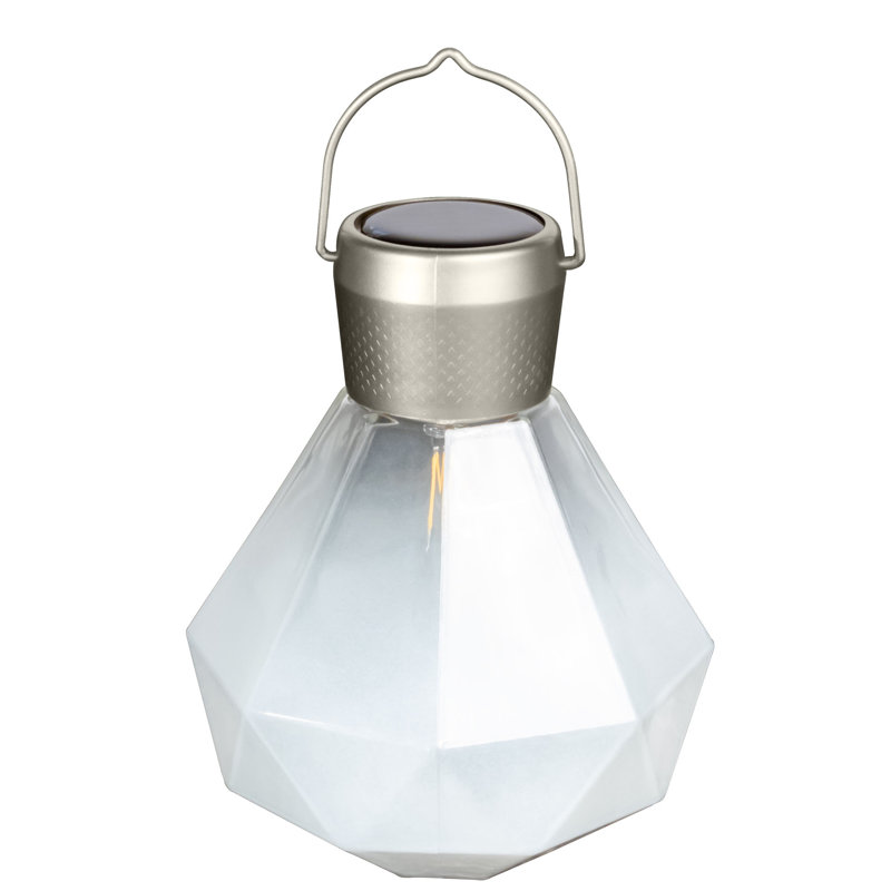 Solar Gem 7'' Smoke Glass Edison-Style LED Outdoor Lantern