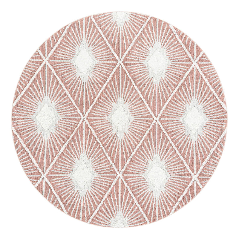Kahil Geometric Indoor Rug, Round 7'10"