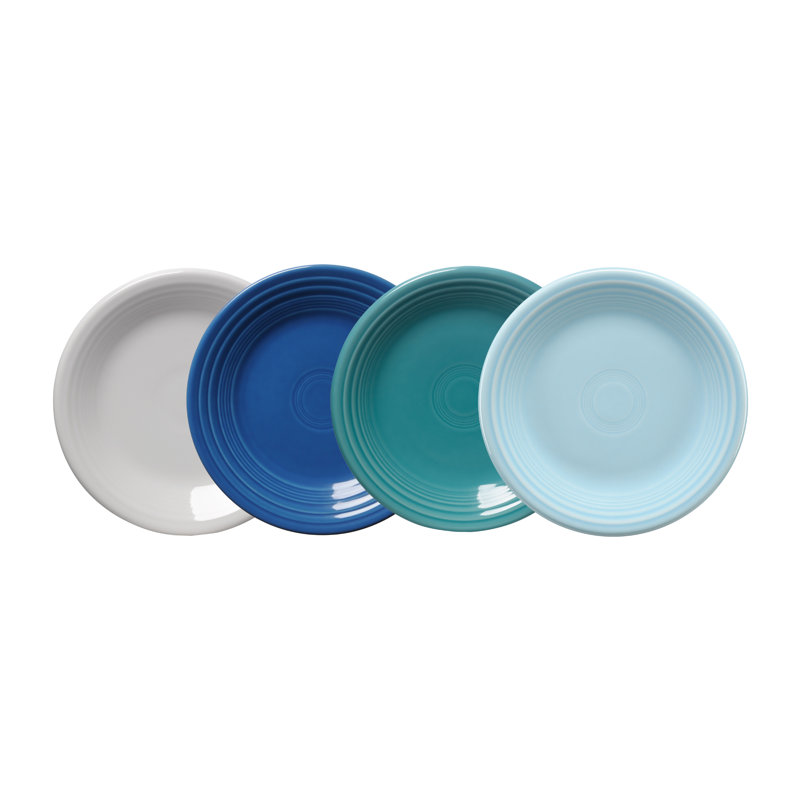 Shop Mixed Sets Fiesta Coastal Blues Classic Rim 7 1/4 Inch Salad Plate, Set Of 4