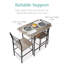 Ensemble de salle à manger moderne 3 pièces, ensemble de table carrée et chaises Ankie-806706626