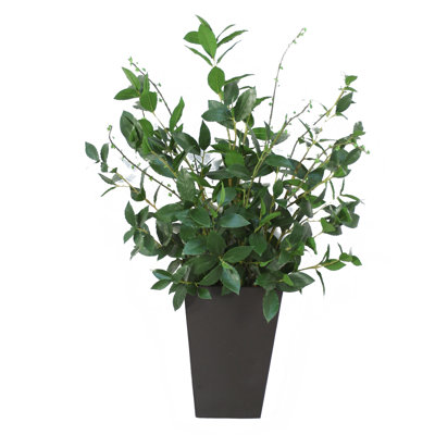 36'' Faux Foliage Plant in Metal Planter