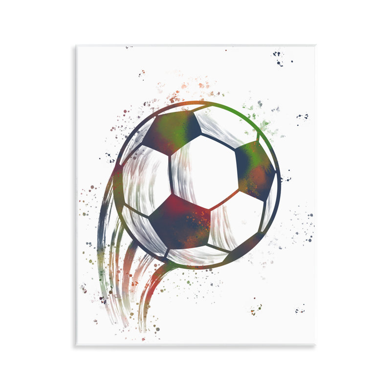 Plaque murale Splatter Soccer Ball, design par Marcus Prime