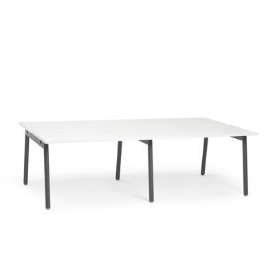 Bureau double Series A, 47 po, gris anthracite + blanc LPL