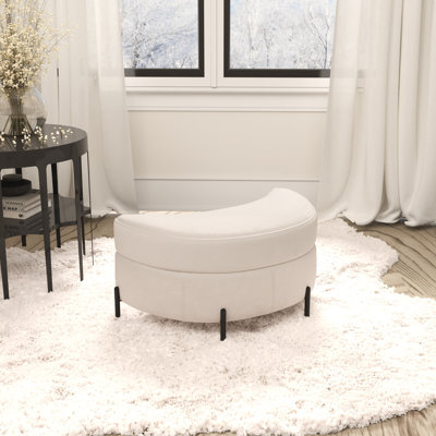 Chenille Storage Ottoman