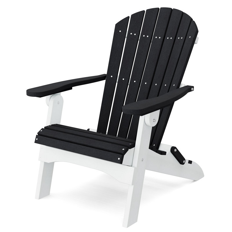 Chaise Adirondack pliante Heritage, Noir / blanc