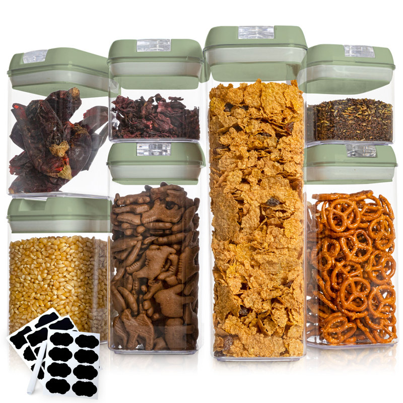 Ensemble de 7 contenants alimentaires, Olive