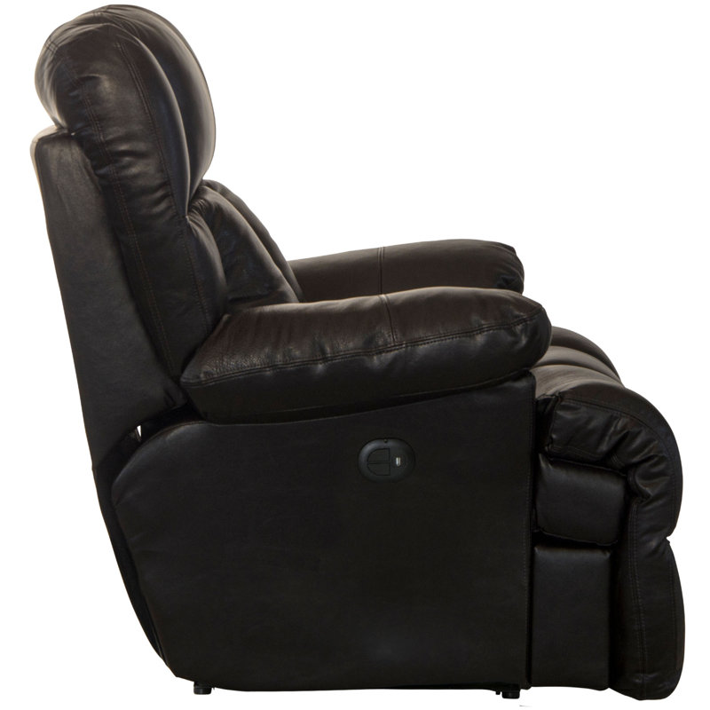 Lowndes Power Recliner, Brown Genuine Leather
