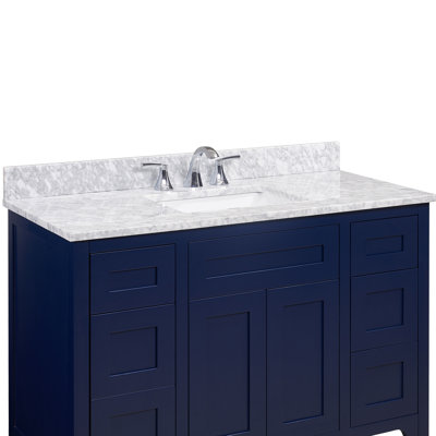 Oristano 49'' Marble Single Bathroom Vanity Top with Sink