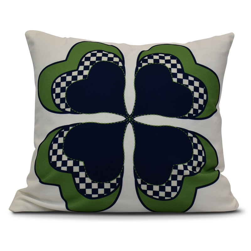 Coussin Funky Junky, H 16 po x l 16 po, Bleu marine