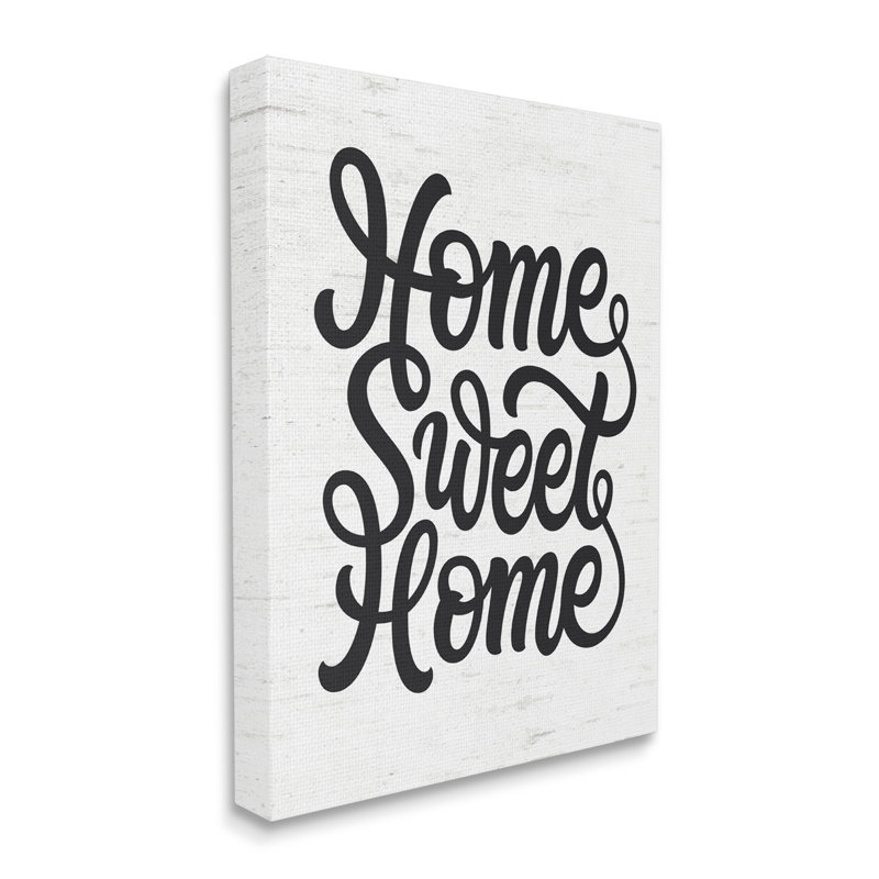 " Minimal Home Sweet Home Typography Light Worn Pattern " by Lettered And Lined, 20" H x 16" W x 1.5" D, Wood Plaque