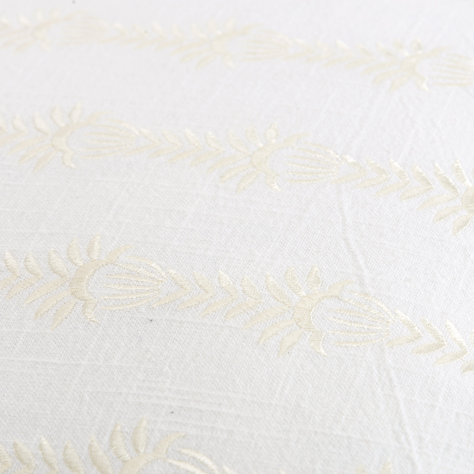 Tasha 20" x 20" Embroidered Throw Pillow, Almost White