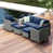 Structure grise / coussin bleu marine est en rupture de stock
