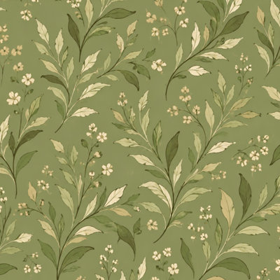 Papier peint auto-adhésif amovible à motif de feuilles autocollantes à motif de feuilles à motif de feuilles de botanique vert pâle et collant 24 po x 118 po