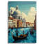 Impression rétro sur toile «Venice Italy Grand Canal Gondola» rétro - décoration de salon-308662049