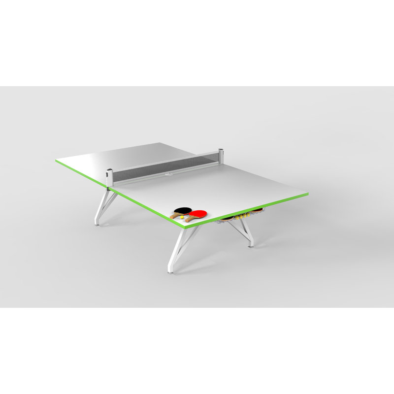 Table de ping-pong de conférence EYHOV Sport, Blanc, bord vert écaille, Non