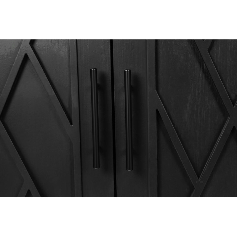 Armoire décorative de style campagnard 60 pouces avec 4 portes et une tablette ajustable Buffet en bois avec console et crédence pour table de salle à manger