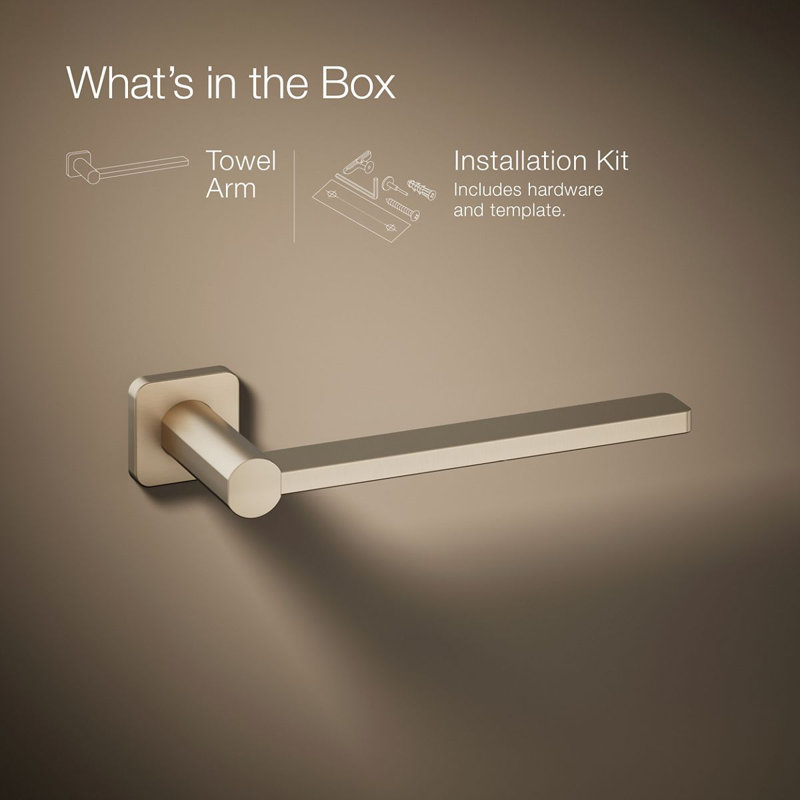 Parallel Towel Arm, Brushed Bronze