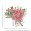 Arrangement de poinsettia glacé 9 po