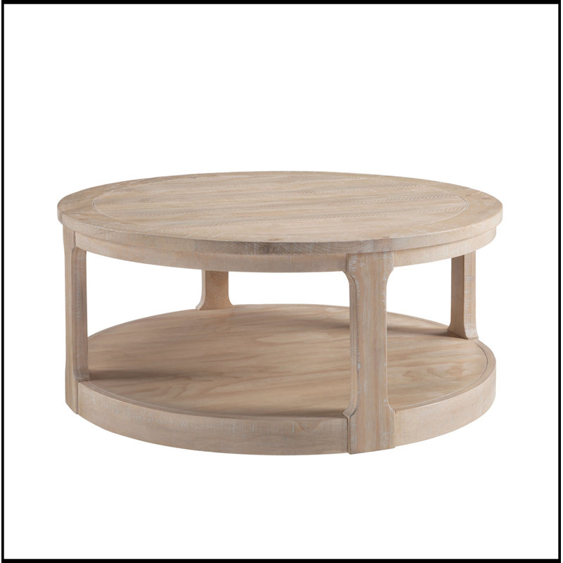 Amabilia ronde traditionnelle en bois à 2 niveaux, Naturel
