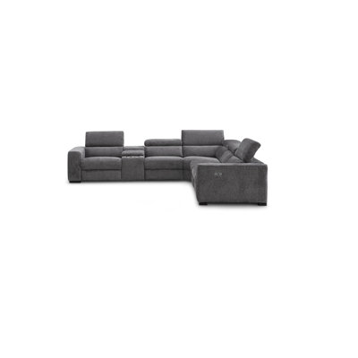 Canapé modulaire inclinable réversible avec console de rangement l 138 po Leion 