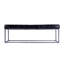 Banc d'appoint en cuir et fer Knox
