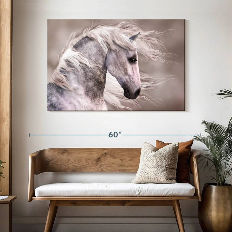 Cheval brun Brampt, H 32 po x l 48 po
