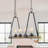 Smither 4 - Light Solid Wood Dimmable Kitchen Island Square / Rectangle and Geometric Chandelier