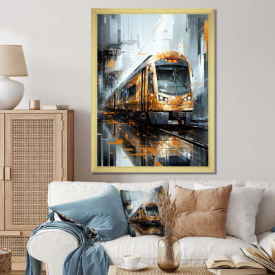 Golden Train géométrique Momentum II - impression