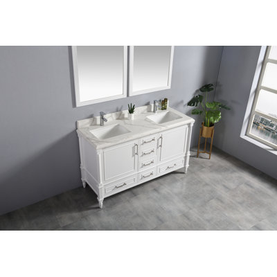 Ensemble de meuble-lavabo double 60 po Flavell