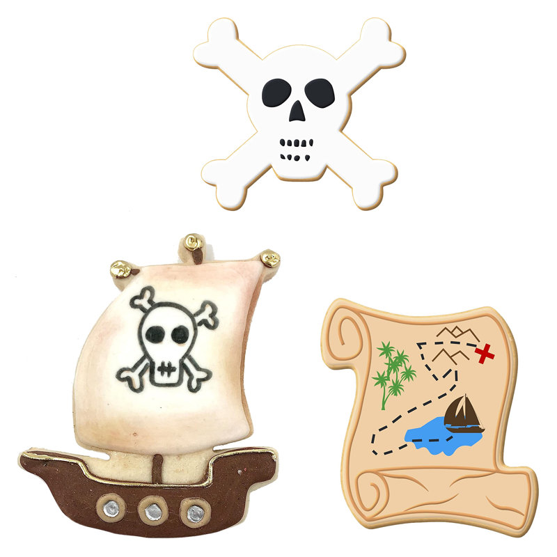 Ensemble d'emporte-pièces 3 pièces Cookciutter.Com Birthday Pirate