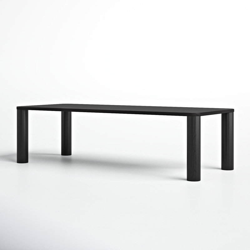 Demson 106" Dining Table, Black Oak