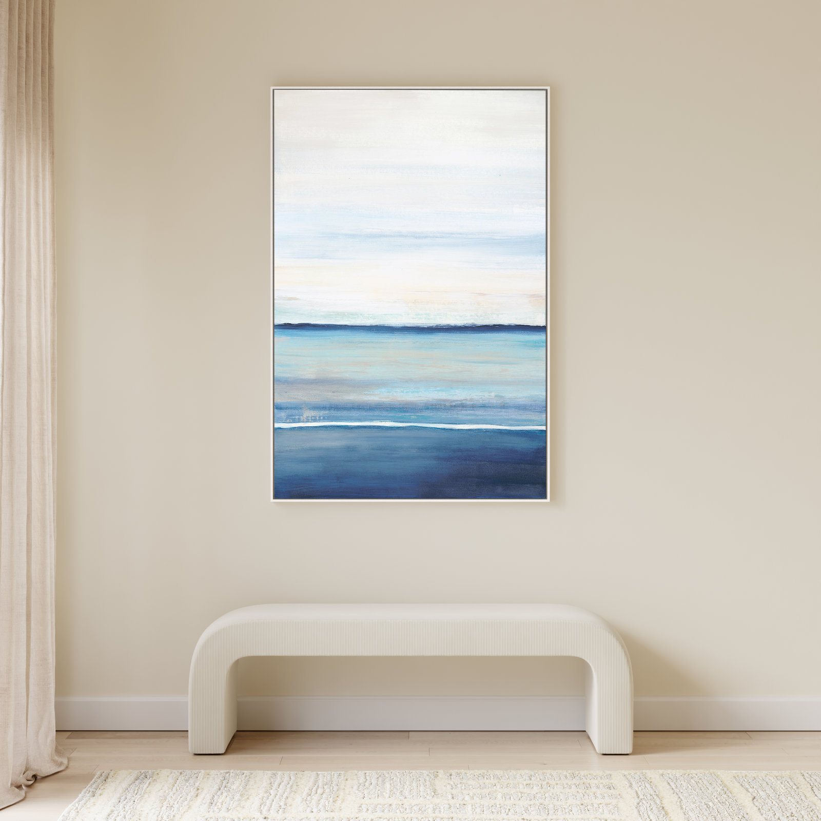Emmit "Distant Whispers" Print by Filippo Ioco, White Framed Canvas, 61.5" H x 41.5" W x 2" D