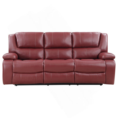 Elodie Red Upholstered Motion Reclining Sofa