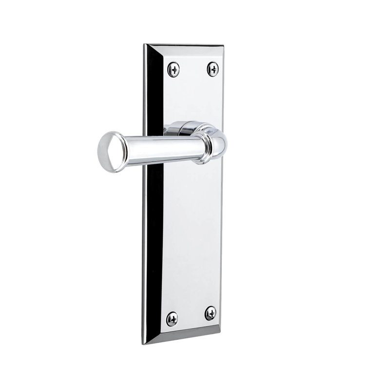 Grandeur Fifth Avenue Plate Passage with Georgetown Lever, Vintage Brass, 2 3/4", Right