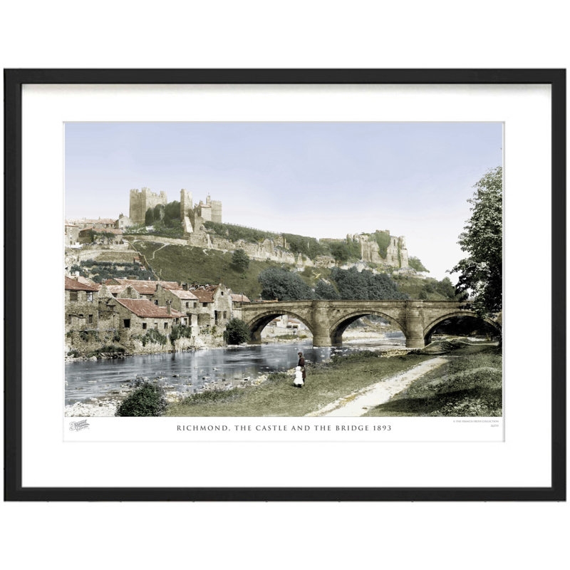 Richmond, The Castle And The Bridge 1893 by Francis Frith - Single Picture Frame Print, 60cm H x 80cm W x 2.3cm D