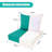 Fade Resistant Outdoor Chair Cushions Set Of 4, 19X19 Deep Seat Patio Cushions, 28D High Resilience Foam Replacement Patio Chair Cushions Set Of 4 With Removable Cover For Sofa, Adirondack Chair, Sectional,Turquoise-124950021-124950020