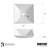 Karran Quattro Matte White Acrylic 16 In. Square Bathroom Vessel Sink With Faucet and Drain-74855742-74855741
