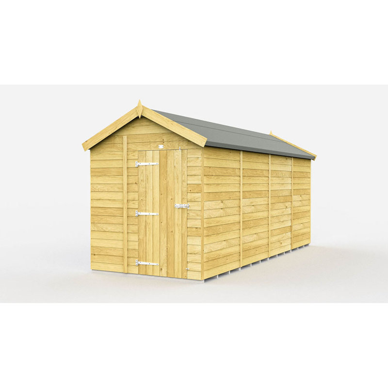 7ft x 15ft Apex Shed - Single Door without Windows