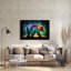 Art mural en verre épique «Vibrant Bear 2» par Rey Klimt, 36 po x 24 po-117460954