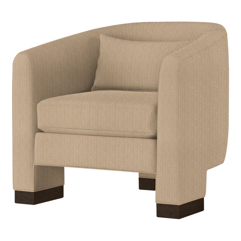Fauteuil demi-tonneau Admiral, Perigold Posh Oat, Expresso
