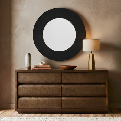 Miroir rond en bois Netta
