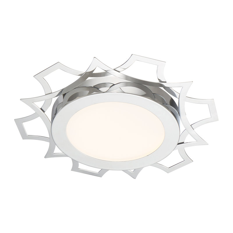 Plafonnier encastré à DEL 1 lumière Jaylene, H 1 po x l 15,5 po x p 15,5 po, Chrome